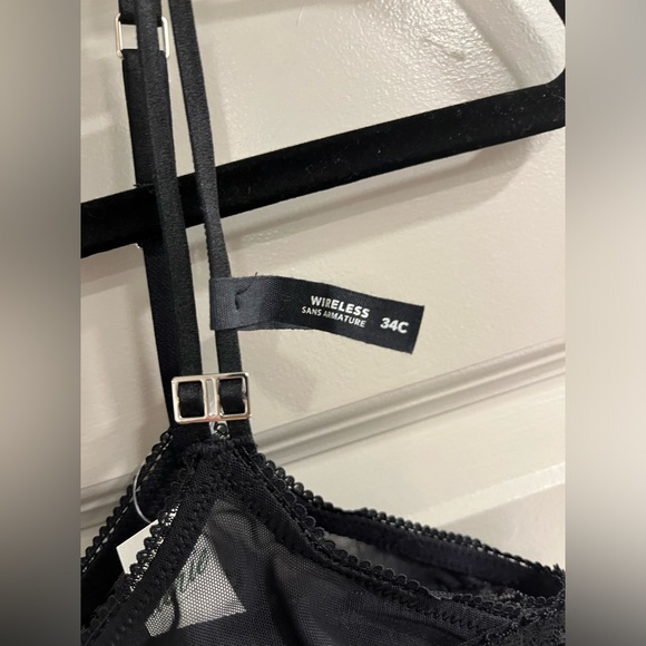 NWT AERIE REAL POWER WIRELESS PUSH UP JOY LACE BRA 34C - Picture 5 of 8